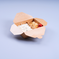 Contenants à bento en papier jetables Boîte de nuggets de poulet Boîte de papier pour frites et chips Emballage fast-food vente en gros