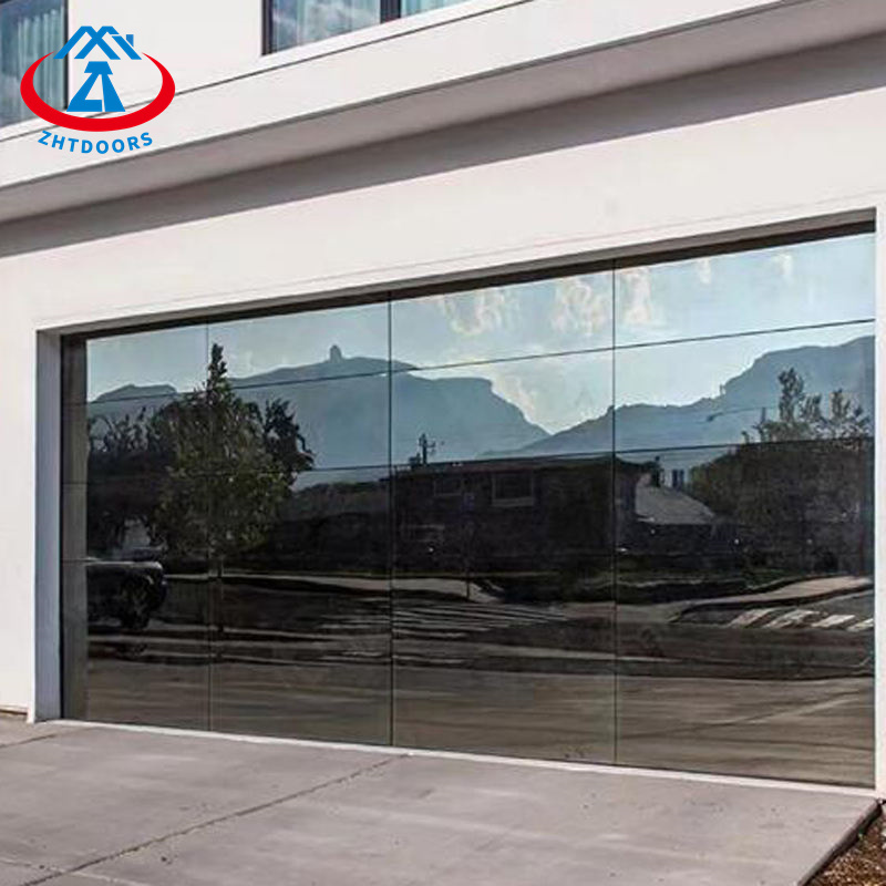 ZHTDOORS China Insulated 9x8 Black Frameless