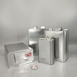 <span class=keywords><strong>Bidon</strong></span> rectangulaire en métal, 0,35 L à 5L, boîte de conserve pour huile moteur intérieure et extérieure de style F sans doublure - Product Image 3