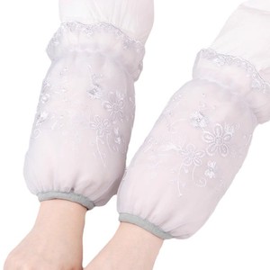 Manches de protection en dentelle pour femmes, maille en polyester, double couche, printemps, automne, hiver, résistantes aux taches, pour usage au bureau - Product Image 5