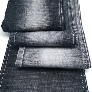 Tela vaquera mercerizada cruzada para <span class=keywords><strong>hombre</strong></span>, supersuave, color negro, medidor <span class=keywords><strong>de</strong></span> tela vaquera sin procesar, C898 - Product Image 4