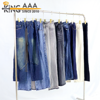Celana Jeans Wanita High Waist Longgar Model Wide Leg Harga Pabrik Kualitas Tinggi Katun Bekas Pakai Musim Panas Bal Pakaian Bekas 2025