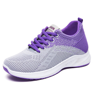 Chaussures de sport décontractées pour femmes, printemps et automne, tissées, respirantes, polyvalentes, en maille, pour la course à pied - Product Image 6
