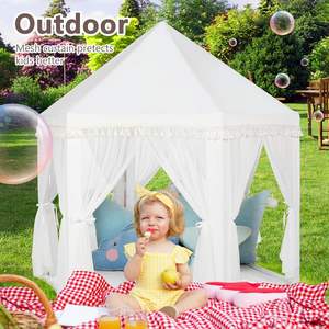 Tente de jeu princesse blanche grande taille, château pour enfants, tente de jeu extérieure pour filles, décoration de chambre - Product Image 4