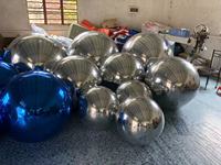 Adornos Navideños Inflables Dorados/Rojos/Verdes, Bola de Espejo Inflable de PVC