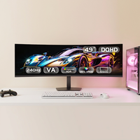 Moniteur d'ordinateur personnel incurvé haute performance 32:9 49 pouces DQHD 5K 144 Hz 1 ms pour jeux sur ordinateur de bureau