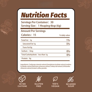 กาแฟผงเห็ดหลินจือและเห็ดหัวลิง ตราสินค้า ODM/OEM สำหรับผู้ใหญ่ ช่วยเพิ่มพลังงาน บรรจุ 100 กรัม/ถุง 1 ช้อนต่อหนึ่งหน่วยบริโภค - Product Image 6