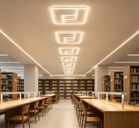 Luminaire LED dynamique en T à design modulaire artistique 20W-25W-30W-35W-40W avec certification ETL CETL, dimmable, grande boîte de câblage