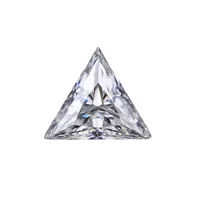 Pierres naturelles brillantes pour la fabrication de bijoux, 3ct D en diamant, forme de Triangle pour luoite, vente en gros,