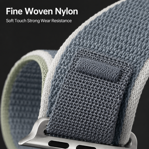 Cinturino per Orologio in Nylon Traspirante, Regolabile, per Sport all'Aperto, Compatibile con Apple <span class=keywords><strong>Watch</strong></span> Serie 6 7 <span class=keywords><strong>8</strong></span> 9 10 11 <span class=keywords><strong>Ultra</strong></span> 1 2 3 - Product Image 3