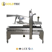 Machine de pliage et de scellage automatique de cartons Goldtec, scelleuse de boîtes en acier inoxydable pour cartons à rabat supérieur et inférieur