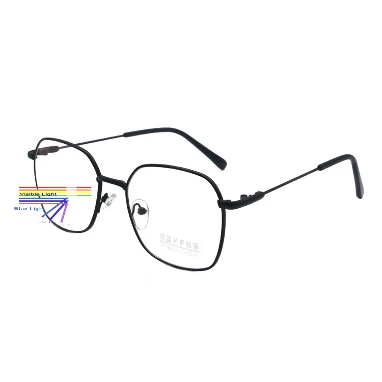 Óculos de proteção com logotipo personalizado, lentes anti luz azul, bloqueio de luz