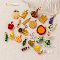 YIMEILI & Tendance Pendentif DIY en Acier Inoxydable, Motif Alimentaire (Concombre, Ail), Style Spatial, Anti-ternissement, Étanche