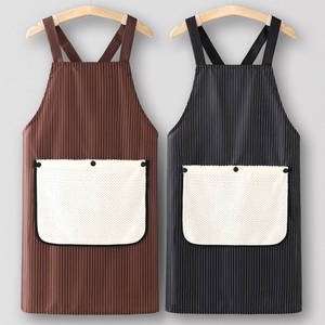 Tablier de serveur personnalisé avec logo, pour cuisine, usage domestique, vêtements de travail pour femmes, restauration, logo personnalisé imprimé, imperméable et résistant à l'huile. - Product Image 1