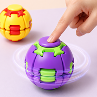 Balle anti-stress Fidget à presser et à tourner, mini spinner portable pour tous les âges, 6 couleurs, idéal pour le bureau, les voyages, cadeau, jouet