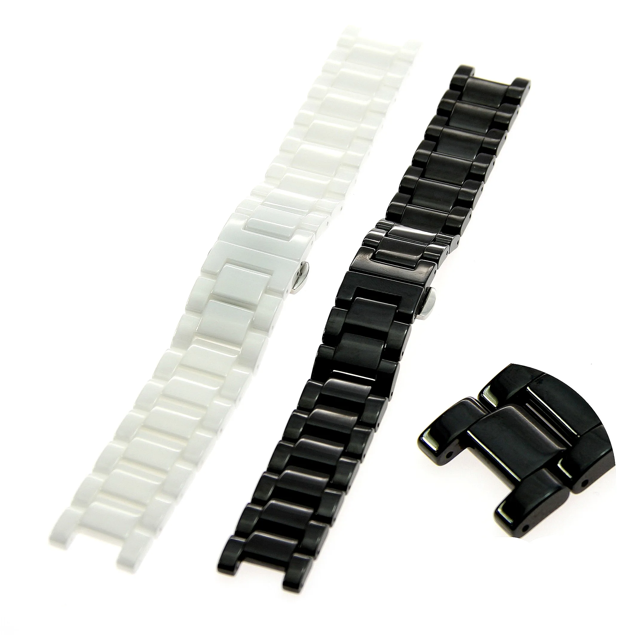 OEM Durable NEW Design 20 Mm Watch Band Ceramic Notched Strap Female interface ceramic watchband
