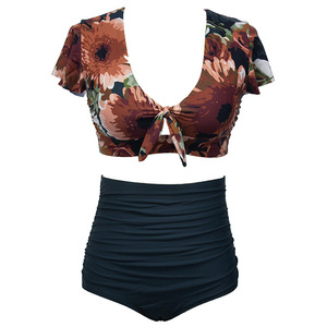 DGLT-19054 femmes mode deux pièces <span class=keywords><strong>maillot</strong></span> <span class=keywords><strong>de</strong></span> <span class=keywords><strong>bain</strong></span> dames mode manches courtes et <span class=keywords><strong>taille</strong></span> <span class=keywords><strong>haute</strong></span> <span class=keywords><strong>maillot</strong></span> <span class=keywords><strong>de</strong></span> <span class=keywords><strong>bain</strong></span> grande <span class=keywords><strong>taille</strong></span> maillots <span class=keywords><strong>de</strong></span> <span class=keywords><strong>bain</strong></span> - Product Image 5