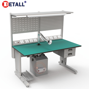 Detall dây chuyền lắp ráp bàn làm việc máy tính xách tay Trạm Hàn với Mat ESD Máy Trạm với khói làm sạch hệ thống - Product Image 1