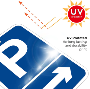 Panneau de sécurité routière protégé contre les UV et résistant aux intempéries, panneau de stationnement réfléchissant personnalisé de haute qualité avec flèche - Product Image 2
