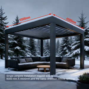 Pérgola Eléctrica de Aleación de Aluminio con Tela Oeko-Tex 100 Impermeable y Resistente al Viento para Uso en Exteriores y Patios - Product Image 3