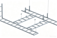 Plateau d'escalier en alliage d'aluminium anodisé lisse pour la construction industrielle et la gestion des câbles dans les salles de commutation