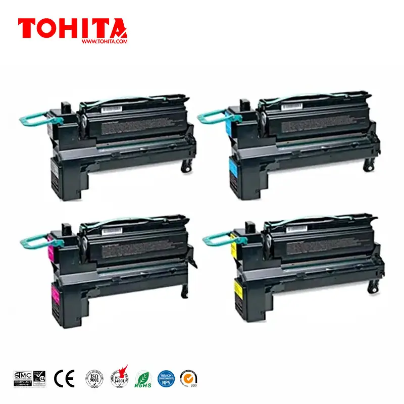 Cartucho de tohita compatível com cor, toner de uso para lexmark c792 x792