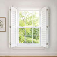 Décoration de fenêtre personnalisée, volets horizontaux en bois pour la maison et l'hôtel