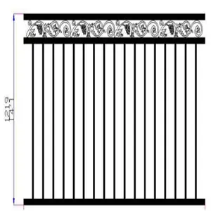 Aluminium Outdoor Sicherheit Metallzaun Privatsphäre billige Metallzaun