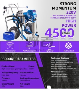 <span class=keywords><strong>Pistola</strong></span> a Spruzzo <span class=keywords><strong>Elettrica</strong></span> Professionale 220V con Motore Brushless ad Alta Tensione <span class=keywords><strong>per</strong></span> Vernice al Lattice e Stucco - Product Image 6