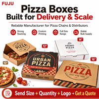 Boîte à pizza en carton ondulé écologique personnalisée avec impression, finition mate, design pliable, logo pour la livraison de restaurants, vente en gros