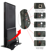 Pantalla LED para Póster Toosen P1.5 P1.8 P2 P2.5, 640x1920mm, Control Wifi USB, Soporte de Pie Móvil, Pantalla LED de Video Publicitaria
