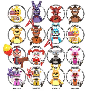 FNAF ร้อนห้าคืนของเฟรดดี้กับดวงตา3D สยองขวัญ BONNIE lolbit ballons เด็กชาย Chica minifigs บล็อกก่อสร้างสำหรับของเล่นเด็ก