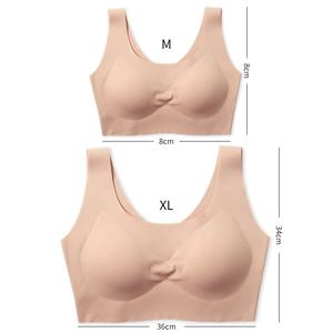 卸売女性シームレス快適な美容バックワイヤレスブラ女性の小さな胸が集まったベスト睡眠ブラ - Product Image 3
