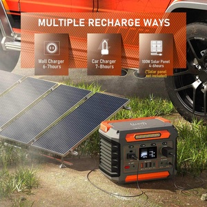 Mobile Outdoor Camping Lithium Battery <b>Solar</b> Car Emergency Portable Power Station 300W/500W with Flashlight and 100W - Product Image 2