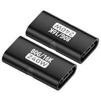 Adaptateur USB-C vers USB-C en gros, coupleur femelle-femelle, charge rapide PD3.1 240W, connecteur Type-C pour ordinateur portable, téléphone, tablette