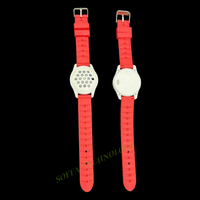 Gelang getar pergelangan tangan timer gelang pengingat waktu gesper jam lampu diaktifkan RGB bergetar atau gelang Lampu untuk tempat bermain