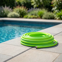 Tuyau flexible haute pression en PVC tressé, léger, renforcé de fibres, pour l'irrigation et le nettoyage domestique