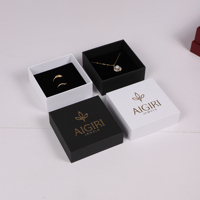 Boîte cadeau pour bijoux SUNNY PACK avec logo personnalisé, boîte en papier rouge avec insert en mousse, boîtes d'emballage en gros pour bagues/boucles d'oreilles/colliers