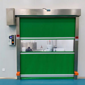 Высокоскоростные автоматические рулонные ворота из ПВХ с быстрым открыванием, ветрозащитные, прозрачные, для промышленного использования внутри и снаружи помещений - Product Image 1