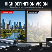 Kit de Película para Ventanas de Alta Calidad, Transparente, Película de Seguridad para Ventanas de Edificios, Película de Seguridad Antirrotura