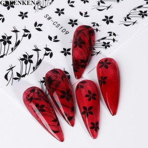 Autunno foglia d'acero a tema 3D Designer decalcomanie <span class=keywords><strong>per</strong></span> salone professionale non utilizzare <span class=keywords><strong>adesivi</strong></span> <span class=keywords><strong>per</strong></span> Nail Art - Product Image 4