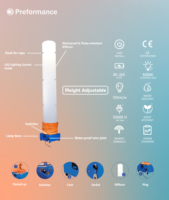 Lampe aux halogénures métalliques, tour de lumière gonflable portable, 1000W