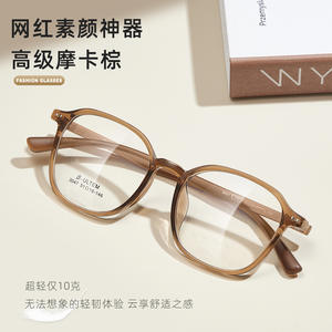 กรอบแว่นตาทรงรี Wy 3047 สีน้ำตาล วัสดุ TR90 น้ำหนักเบา สำหรับทุกเพศ แบบเต็มกรอบ เลนส์อะคริลิก ผลิตที่เมืองตันหยาง - Product Image 1