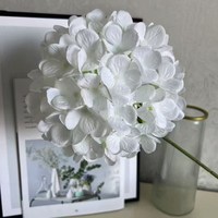 Super Star Hochwertige Künstliche Hortensien Große Einzelne Kunstblume Weiß Handgefertigt Umweltfreundlich für Weihnachten