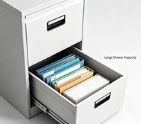 Armoire verticale à 4 tiroirs en acier avec glissières à roulements silencieux pour dossiers d'indexation, idéale pour les cabinets d'avocats et les archives financiers