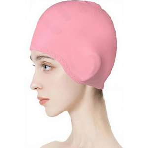 Bonnet de bain réutilisable et imperméable pour adultes et enfants, en silicone souple et durable, équipement de piscine, bonnet de bain personnalisé avec logo - Product Image 1