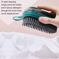 Brosse à laver automatique pour vêtements avec distributeur de savon Brosse de nettoyage hydraulique Brosse à chaussures en tissu