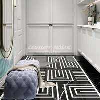 Centurymosaic Carreaux de pierre en marbre personnalisés en gros Planchers de foyer Designs