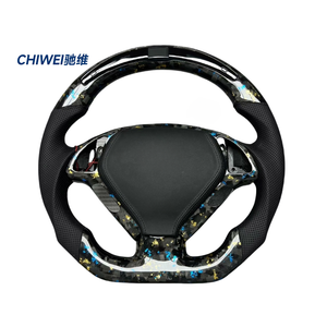 Volant <span class=keywords><strong>sport</strong></span> en cuir pour <span class=keywords><strong>Infiniti</strong></span> <span class=keywords><strong>Q30</strong></span>/Q50/QX70/Q60/QX80 - Fibre de carbone - Poignée de 35 mm - 3 branches - Product Image 5