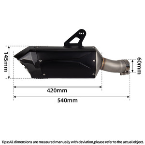 Sistema de escape completo para motocicleta R1300GS 1300GS, tubo de conexión delantero de titanio con control - Product Image 4